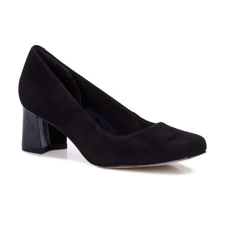 WOMEN'S MEREDITH BLACK SUEDE/CRINKLE P