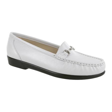 WOMEN'S METRO PEARL WHITE LEATHER LOAFER