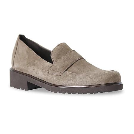 WOMEN'S GEENA TAUPE SUEDE SLIP-ON
